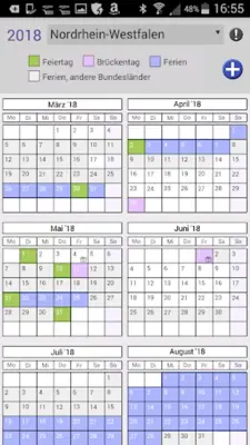Bundesferien, Ferien+Feiertage android App screenshot 9