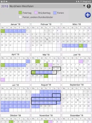Bundesferien, Ferien+Feiertage android App screenshot 1
