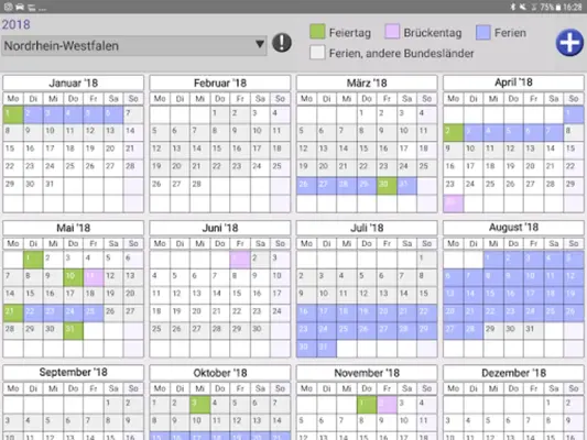 Bundesferien, Ferien+Feiertage android App screenshot 2